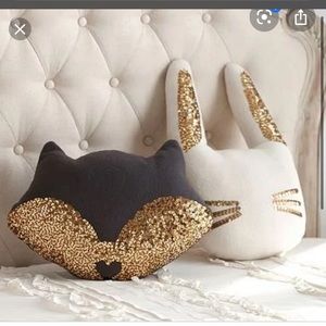 Emily and Meritt Sparkly raccoon pillow